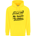 My Auntie is Older 30th 40th 50th Birthday Childrens Kids Hoodie Yellow