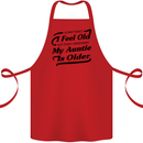 My Auntie is Older 30th 40th 50th Birthday Cotton Apron 100% Organic Red