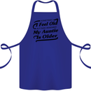 My Auntie is Older 30th 40th 50th Birthday Cotton Apron 100% Organic Royal Blue
