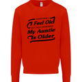 My Auntie is Older 30th 40th 50th Birthday Kids Sweatshirt Jumper Bright Red