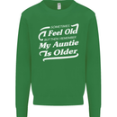 My Auntie is Older 30th 40th 50th Birthday Kids Sweatshirt Jumper Irish Green