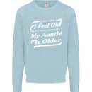 My Auntie is Older 30th 40th 50th Birthday Kids Sweatshirt Jumper Light Blue