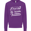 My Auntie is Older 30th 40th 50th Birthday Kids Sweatshirt Jumper Purple