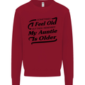 My Auntie is Older 30th 40th 50th Birthday Kids Sweatshirt Jumper Red