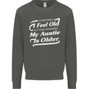 My Auntie is Older 30th 40th 50th Birthday Kids Sweatshirt Jumper Storm Grey