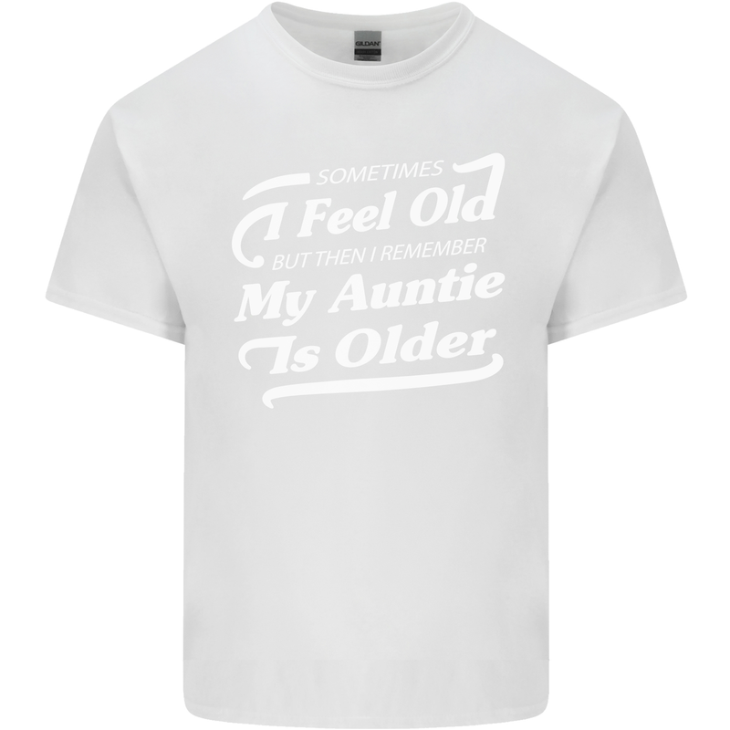 My Auntie is Older 30th 40th 50th Birthday Kids T-Shirt Childrens White
