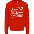 My Auntie is Older 30th 40th 50th Birthday Mens Sweatshirt Jumper Bright Red