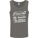 My Auntie is Older 30th 40th 50th Birthday Mens Vest Tank Top Charcoal