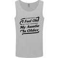 My Auntie is Older 30th 40th 50th Birthday Mens Vest Tank Top Sports Grey