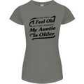 My Auntie is Older 30th 40th 50th Birthday Womens Petite Cut T-Shirt Charcoal