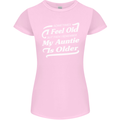 My Auntie is Older 30th 40th 50th Birthday Womens Petite Cut T-Shirt Light Pink