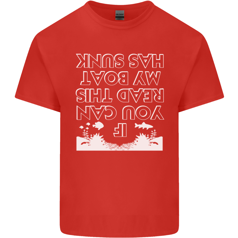 My Boat Has Sunk Sailing Sailor Boat Canoe Mens Cotton T-Shirt Tee Top Red