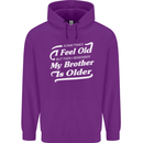 My Brother is Older 30th 40th 50th Birthday Childrens Kids Hoodie Purple