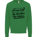 My Brother is Older 30th 40th 50th Birthday Kids Sweatshirt Jumper Irish Green