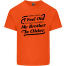 My Brother is Older 30th 40th 50th Birthday Kids T-Shirt Childrens Orange