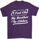 My Brother is Older 30th 40th 50th Birthday Mens T-Shirt Cotton Gildan Purple
