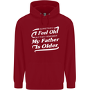 My Father is Older 30th 40th 50th Birthday Childrens Kids Hoodie Red