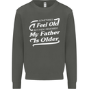 My Father is Older 30th 40th 50th Birthday Kids Sweatshirt Jumper Storm Grey