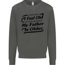 My Father is Older 30th 40th 50th Birthday Kids Sweatshirt Jumper Storm Grey
