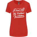 My Father is Older 30th 40th 50th Birthday Womens Wider Cut T-Shirt Red