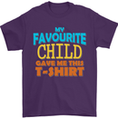 My Favourite Child Gave Me This Fathers Day Mens T-Shirt Cotton Gildan Purple
