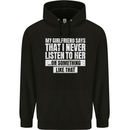 My Girlfriend Says I Never Listen Funny Childrens Kids Hoodie Black