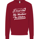 My Mother is Older 30th 40th 50th Birthday Kids Sweatshirt Jumper Red