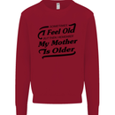 My Mother is Older 30th 40th 50th Birthday Kids Sweatshirt Jumper Red