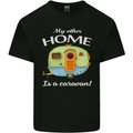 My Other Home Is a Caravan Caravanning Mens Cotton T-Shirt Tee Top Black