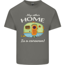 My Other Home Is a Caravan Caravanning Mens Cotton T-Shirt Tee Top Charcoal