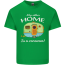 My Other Home Is a Caravan Caravanning Mens Cotton T-Shirt Tee Top Irish Green