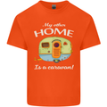 My Other Home Is a Caravan Caravanning Mens Cotton T-Shirt Tee Top Orange
