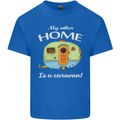 My Other Home Is a Caravan Caravanning Mens Cotton T-Shirt Tee Top Royal Blue
