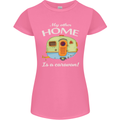 My Other Home Is a Caravan Caravanning Womens Petite Cut T-Shirt Azalea