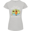 My Other Home Is a Caravan Caravanning Womens Petite Cut T-Shirt Sports Grey