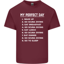 My Perfect Day Scuba Diving Diver Dive Mens Cotton T-Shirt Tee Top Maroon