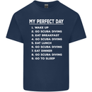 My Perfect Day Scuba Diving Diver Dive Mens Cotton T-Shirt Tee Top Navy Blue