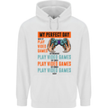 My Perfect Day Video Games Gaming Gamer Childrens Kids Hoodie White