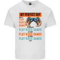 My Perfect Day Video Games Gaming Gamer Kids T-Shirt Childrens White