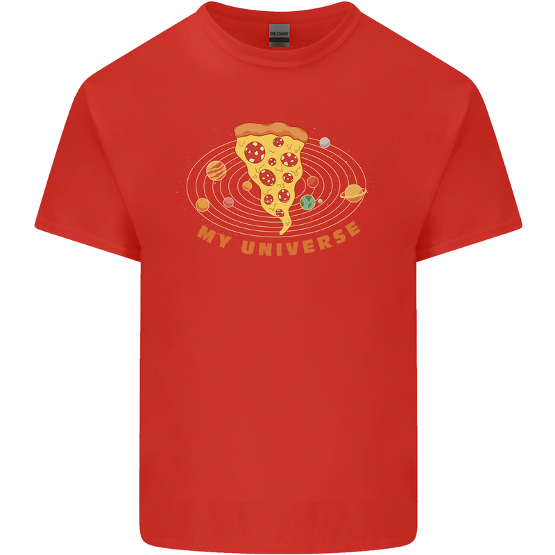 My Pizza Universe Funny Food Diet Mens Cotton T-Shirt Tee Top Red