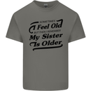 My Sister is Older 30th 40th 50th Birthday Kids T-Shirt Childrens Charcoal