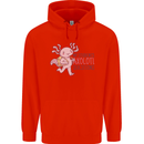 My Students Axolotl Questions Teacher Funny Mens 80% Cotton Hoodie Bright Red