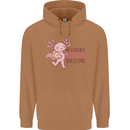 My Students Axolotl Questions Teacher Funny Mens 80% Cotton Hoodie Caramel Latte