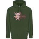 My Students Axolotl Questions Teacher Funny Mens 80% Cotton Hoodie Forest Green