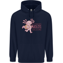 My Students Axolotl Questions Teacher Funny Mens 80% Cotton Hoodie Navy Blue