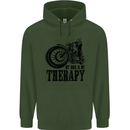 My Therapy Motorcycle Motorbike Biker Mens 80% Cotton Hoodie Forest Green