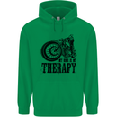 My Therapy Motorcycle Motorbike Biker Mens 80% Cotton Hoodie Irish Green