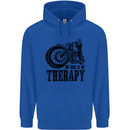 My Therapy Motorcycle Motorbike Biker Mens 80% Cotton Hoodie Royal Blue