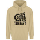 My Therapy Motorcycle Motorbike Biker Mens 80% Cotton Hoodie Sand
