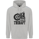 My Therapy Motorcycle Motorbike Biker Mens 80% Cotton Hoodie Sports Grey